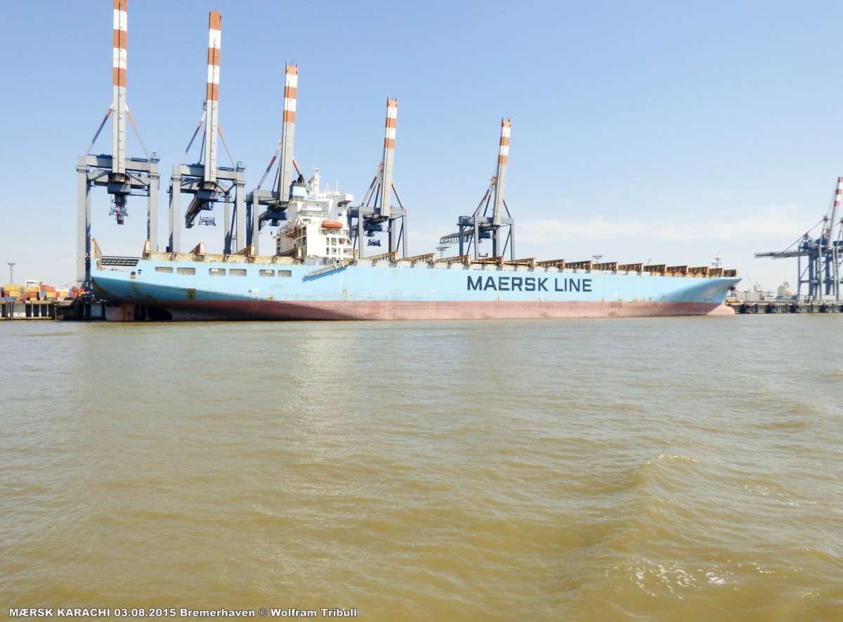 MRSK KARACHI am 03.08.2015 bei Bremerhaven Hhe Container Terminal